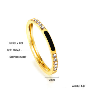 Light luxury diamond ring stainless steel ring wholesale