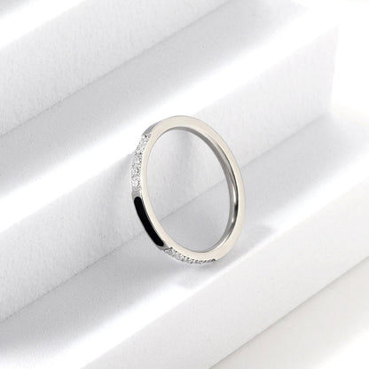 Light luxury diamond ring stainless steel ring wholesale asonjewelry