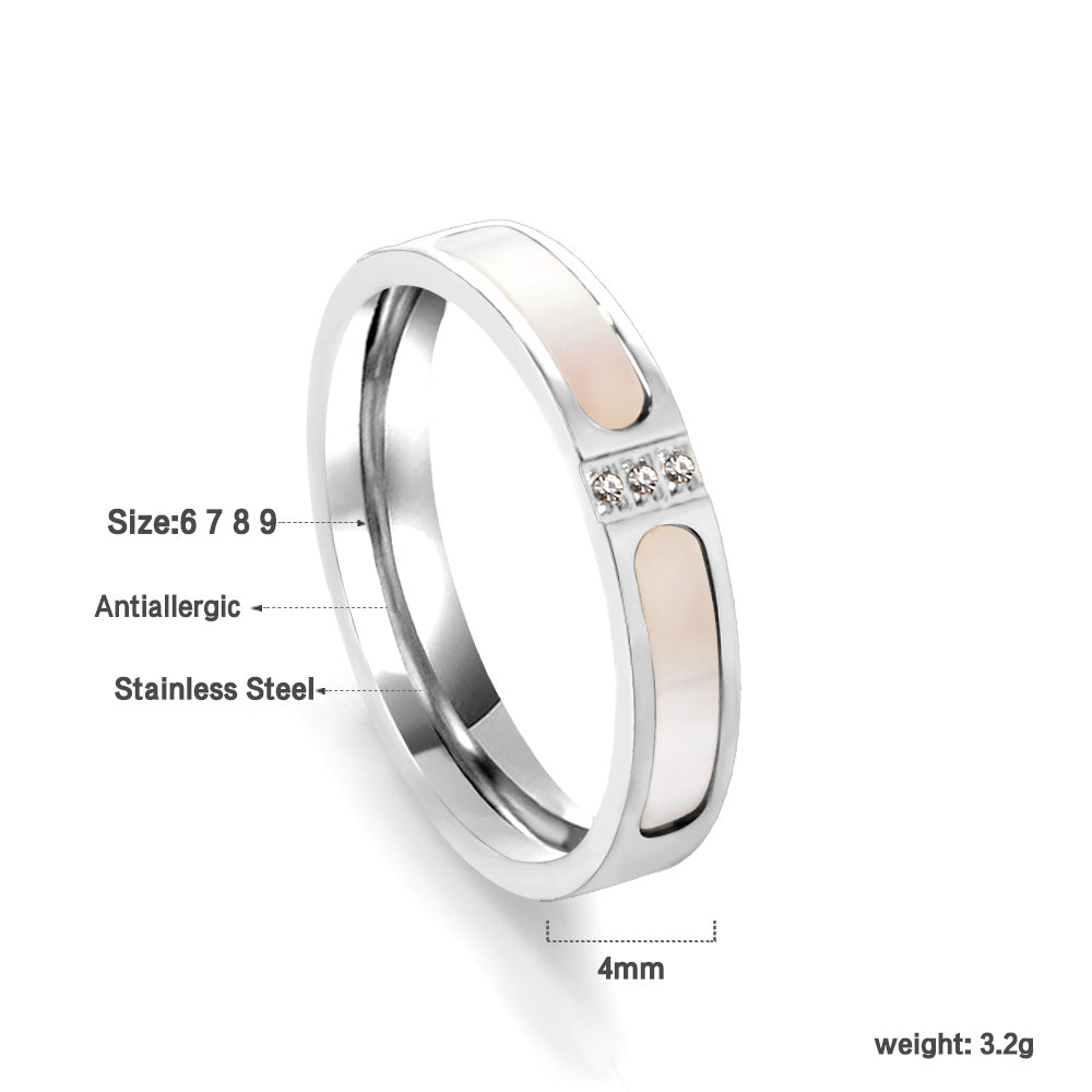 Three diamond ring niche design light luxury fashion high sense finger ring asonjewelry