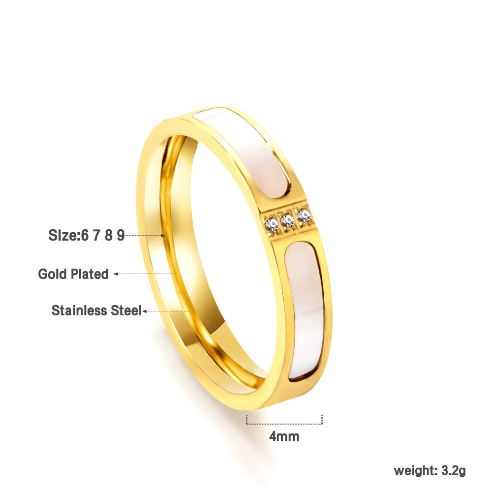 Three diamond ring niche design light luxury fashion high sense finger ring asonjewelry
