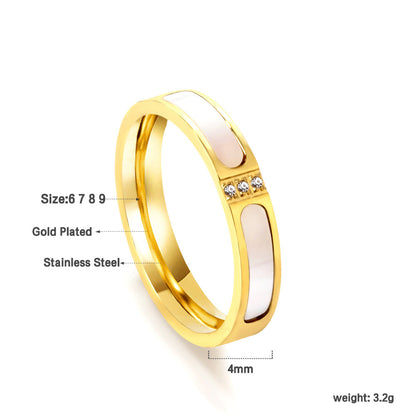 Three diamond ring niche design light luxury fashion high sense finger ring asonjewelry