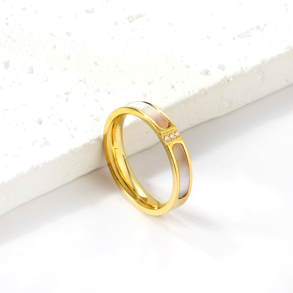 Three diamond ring niche design light luxury fashion high sense finger ring asonjewelry