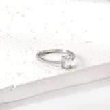 Stainless Steel Dark Green Bar Ring Vacuum Plated 18K Gold