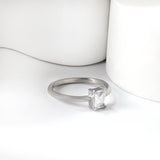 Stainless Steel Dark Green Bar Ring Vacuum Plated 18K Gold