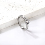 Stainless steel ring hollowed out with diamond ring manufacturers