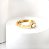 Stainless steel ring hollowed out with diamond ring manufacturers