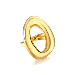 18k gold stainless steel round hollow ring simple finger ring jewelry ring wholesale