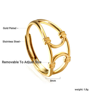 Simple niche design knotted winding index finger girls