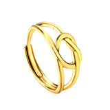 Adjustable ring stainless steel temperament simple ring