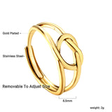 Adjustable ring stainless steel temperament simple ring