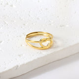 Adjustable ring stainless steel temperament simple ring