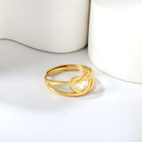 Adjustable ring stainless steel temperament simple ring