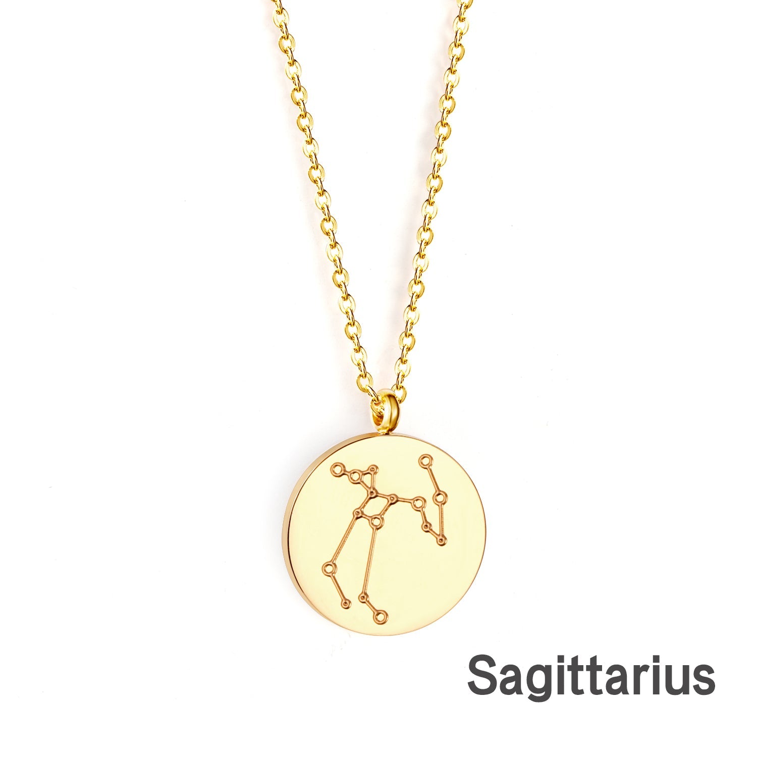 12 Zodiac Signs Virgo & Aquarius & Pisces & Gemini & Scorpio & Libra & Aries & Taurus & Cancer & Capricorn & Leo & Sagittarius Pendant Necklace asonjewelry