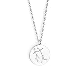 12 Zodiac Signs Virgo & Aquarius & Pisces & Gemini & Scorpio & Libra & Aries & Taurus & Cancer & Capricorn & Leo & Sagittarius Pendant Necklace