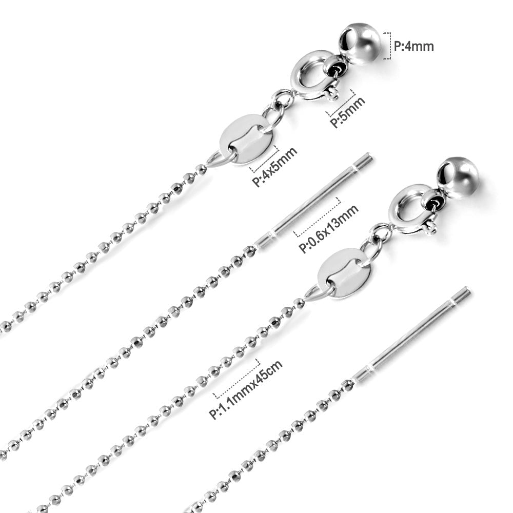 ASON 10pcs/bulk long necklace collar 1.1mm*45cm retractable connector clasp with chain steel color & gold color stainless steel necklace wholesale asonjewelry