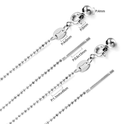 ASON 10pcs/bulk long necklace collar 1.1mm*45cm retractable connector clasp with chain steel color & gold color stainless steel necklace wholesale asonjewelry