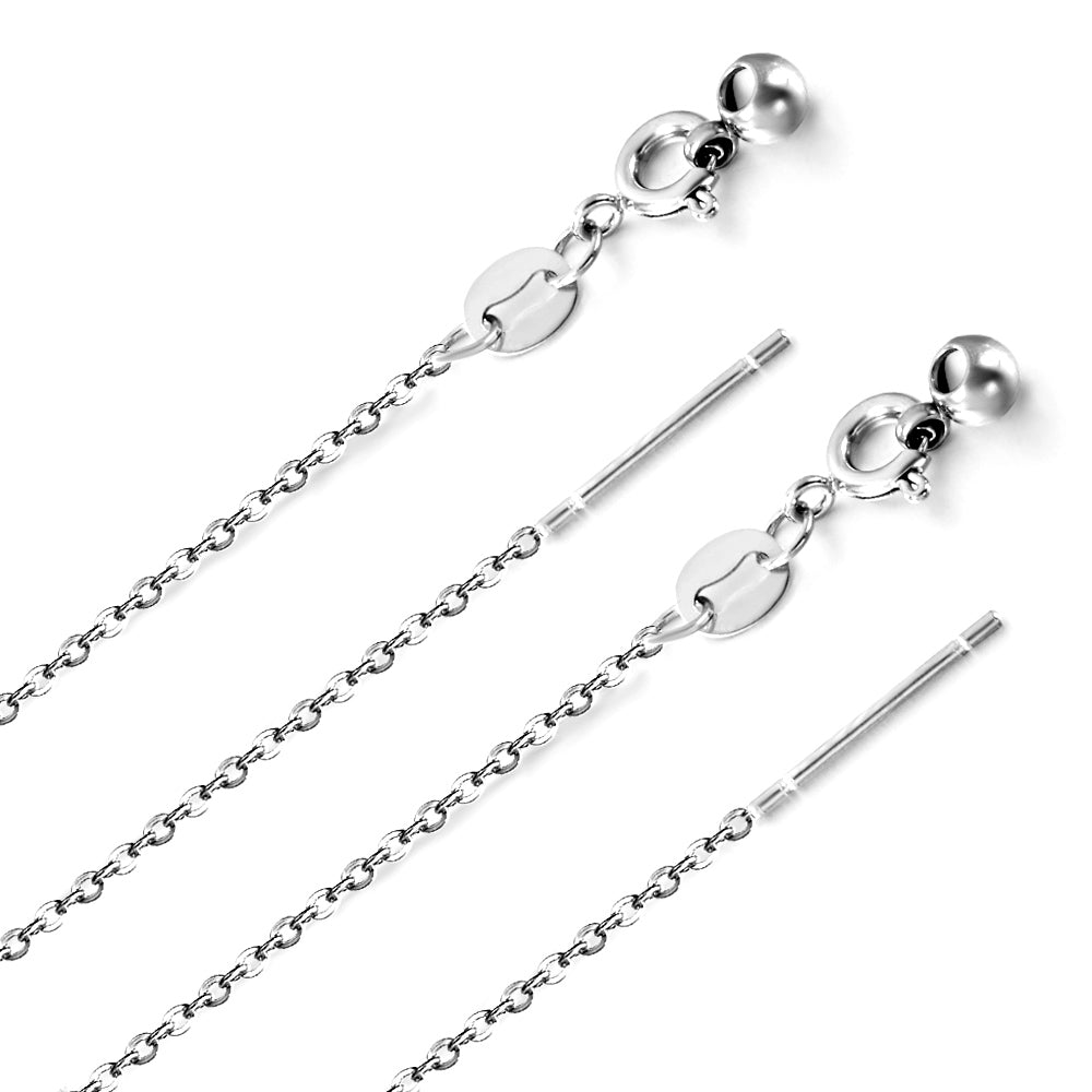 ASON 10pcs/bulk long necklace collar 1mm*45cm retractable joint clasp steel color & gold stainless steel necklace wholesale asonjewelry