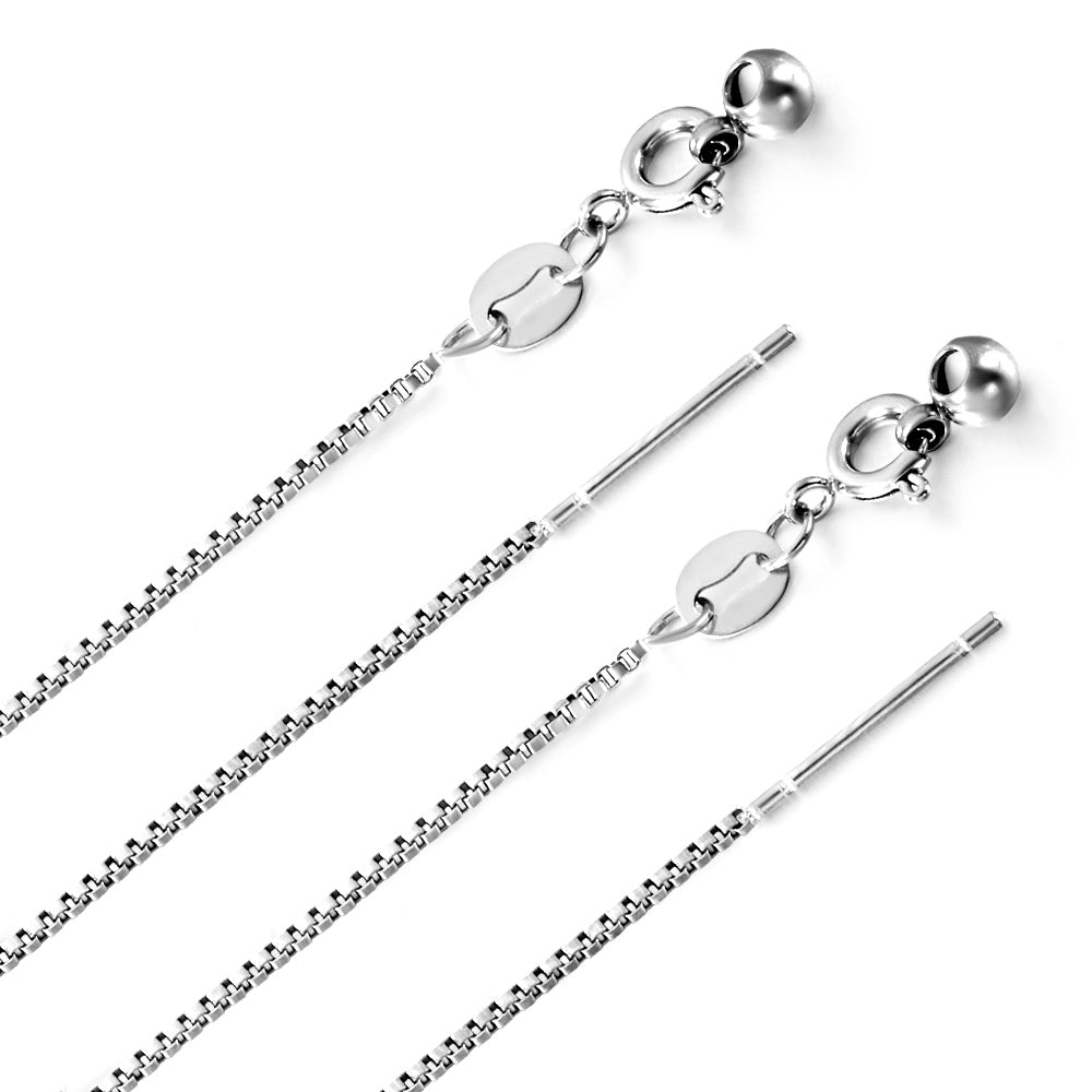 ASON 10pcs/bulk long necklace collar 1.1mm*45cm retractable joint clasp steel color & gold stainless steel necklace wholesale asonjewelry
