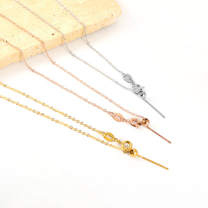 ASON 10pcs/bulk long necklace collar 1mm*45cm retractable joint clasp steel color & gold stainless steel necklace wholesale asonjewelry