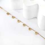 6 Cylindrical White Diamonds Bracelet 17+3cm