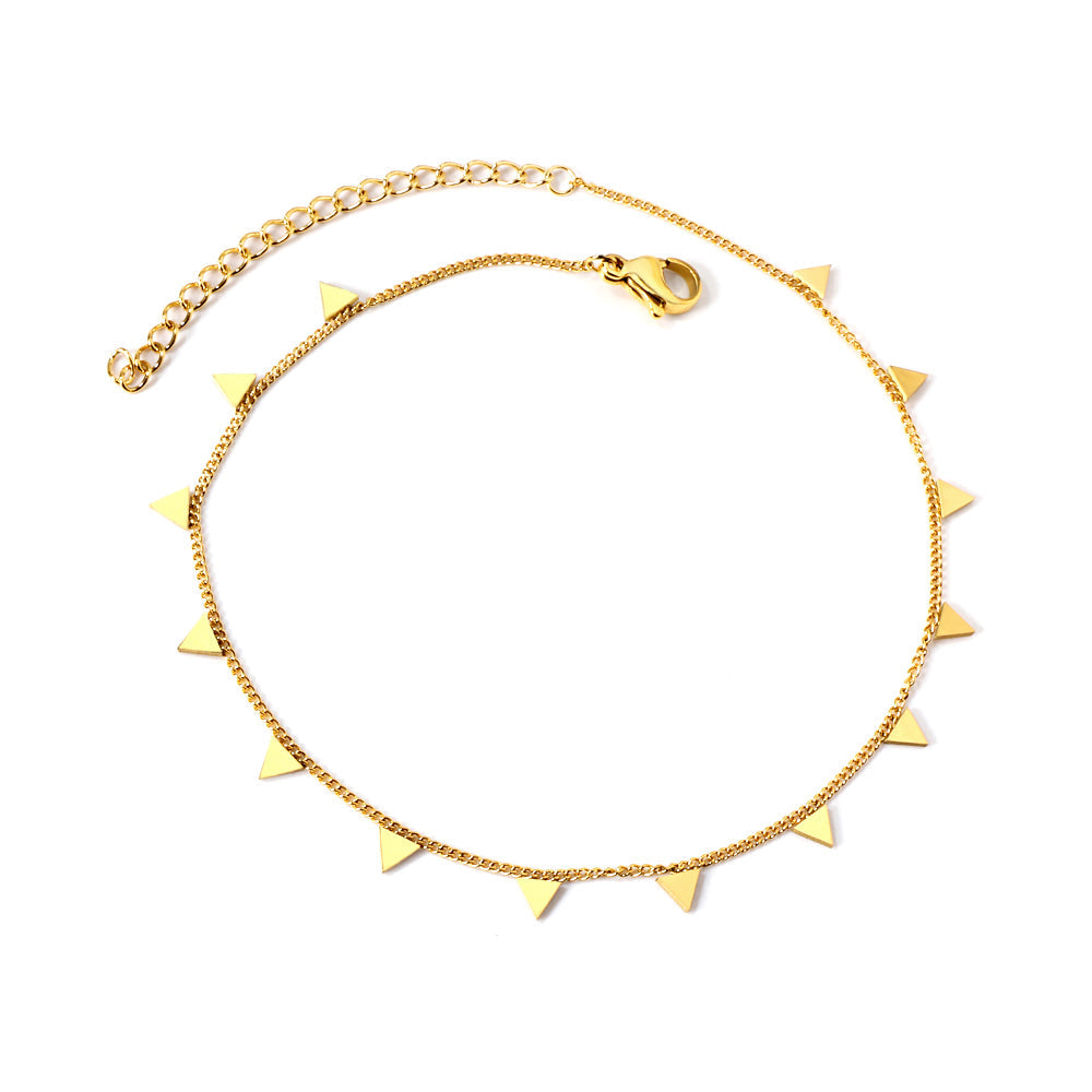 14 Triangle Accessories Anklet 21+5cm asonjewelry