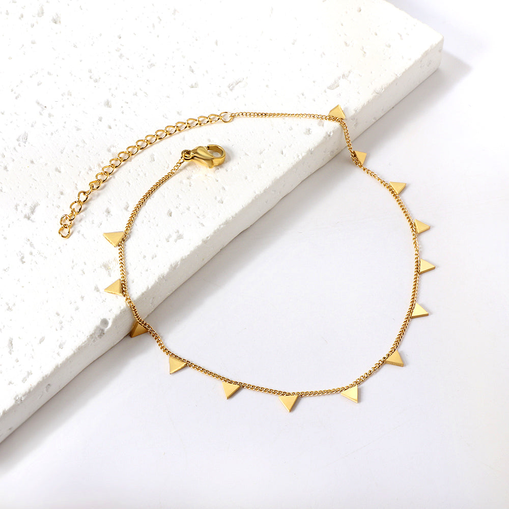14 Triangle Accessories Anklet 21+5cm asonjewelry