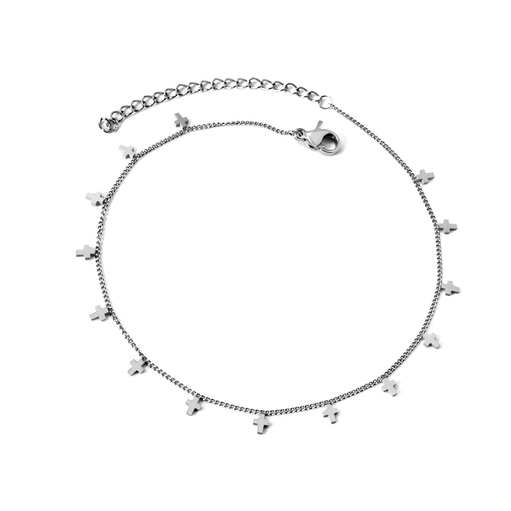 14 Crosses Accessories Anklet 21+5cm asonjewelry