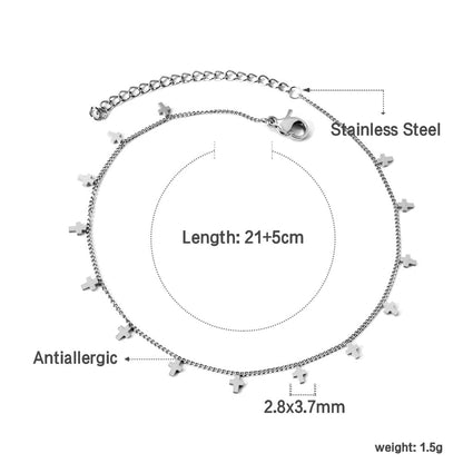14 Crosses Accessories Anklet 21+5cm asonjewelry