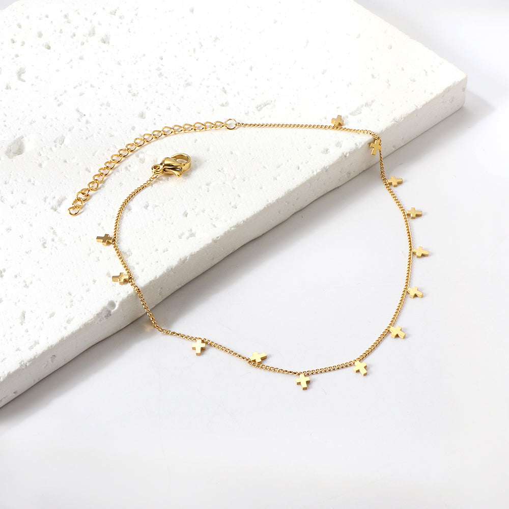 14 Crosses Accessories Anklet 21+5cm asonjewelry