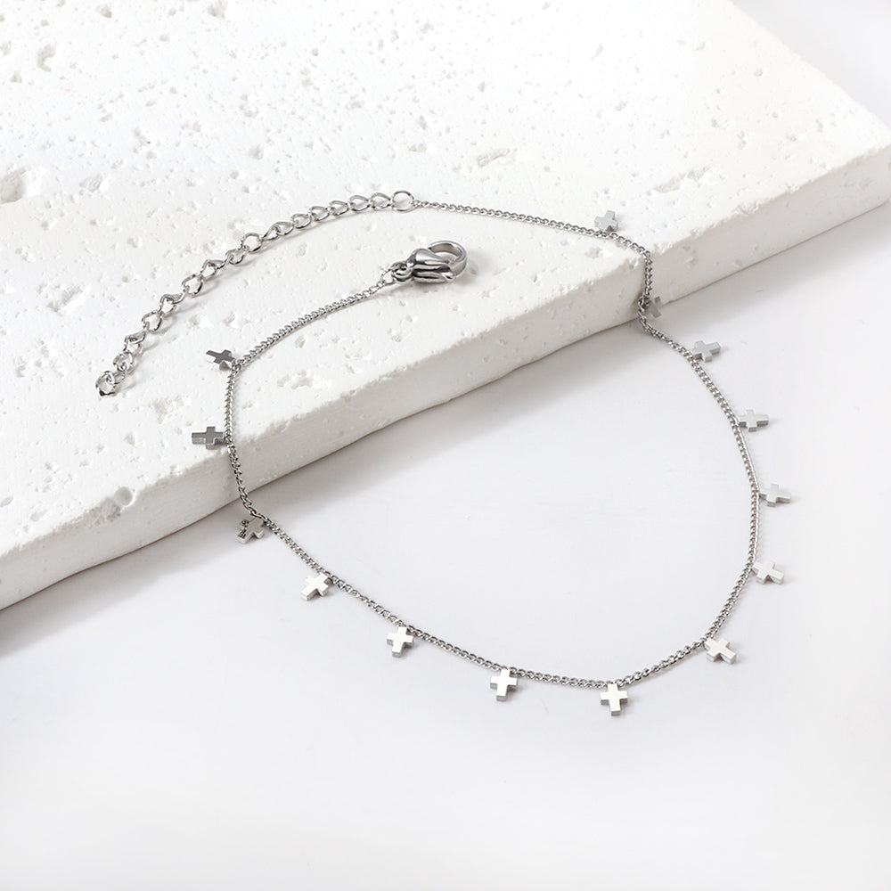 14 Crosses Accessories Anklet 21+5cm asonjewelry