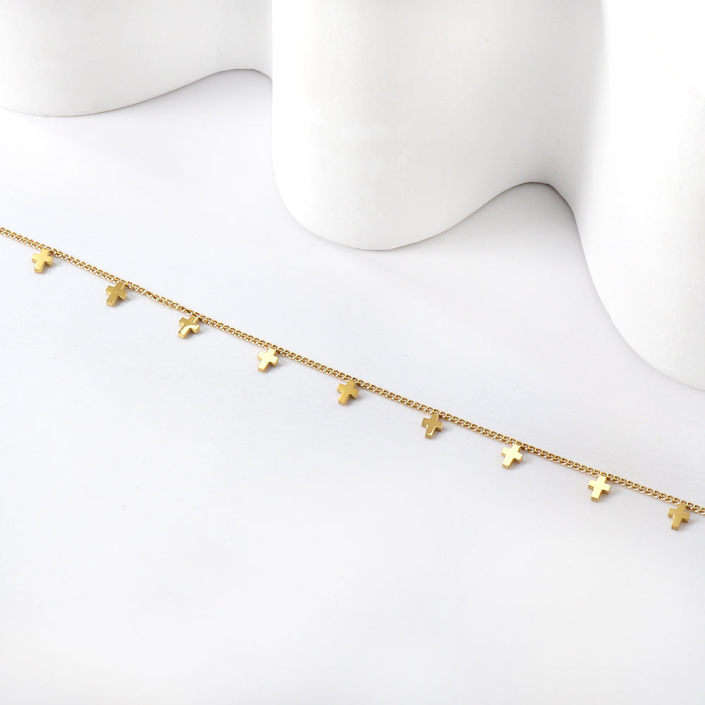14 Crosses Accessories Anklet 21+5cm asonjewelry