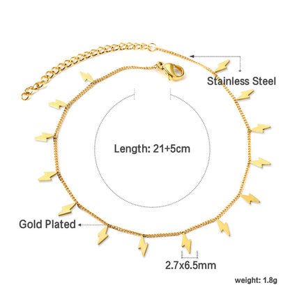 14 Lightning Accessories Anklet 21+5cm asonjewelry