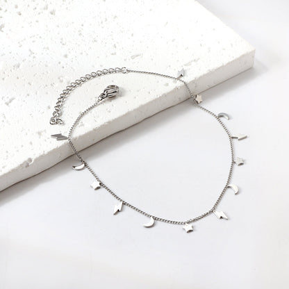 5 Lightning + 4 Stars + 4 Moons Accessories Anklet 21+5cm asonjewelry