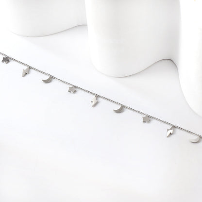 5 Lightning + 4 Stars + 4 Moons Accessories Anklet 21+5cm asonjewelry