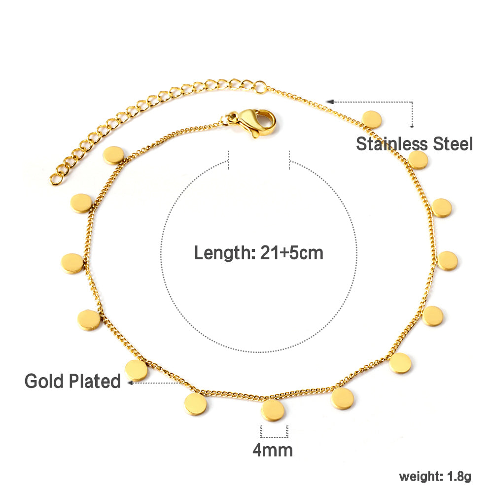14 Round Accessory Anklet 21+5 cm asonjewelry