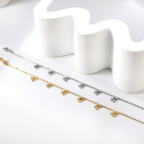 6 Cherry Accessory Anklets 20+5cm Steel Golden