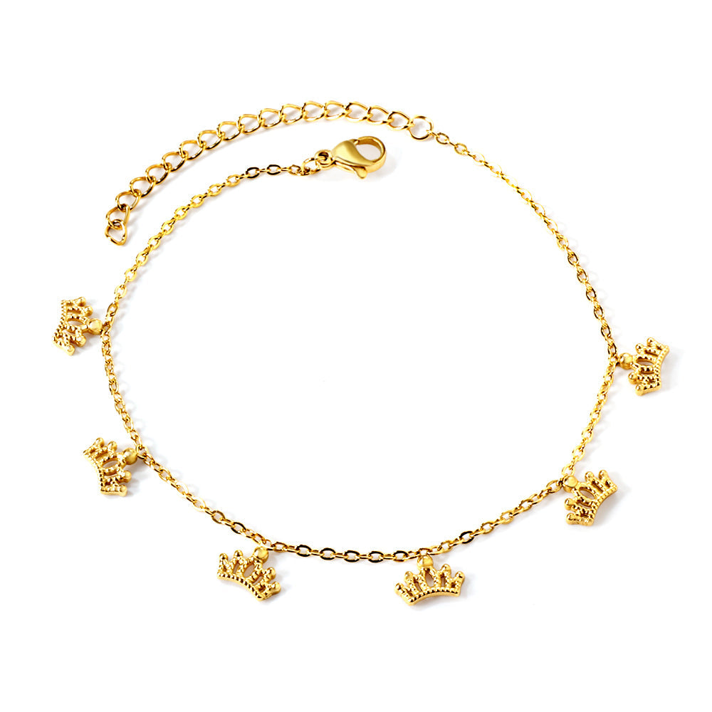 6 Crown Accessories Anklet 20+5cm asonjewelry
