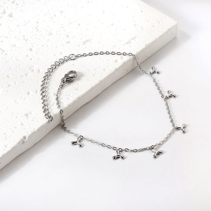 6 x Triple Fan Blade Accessory Anklet 20+5cm asonjewelry