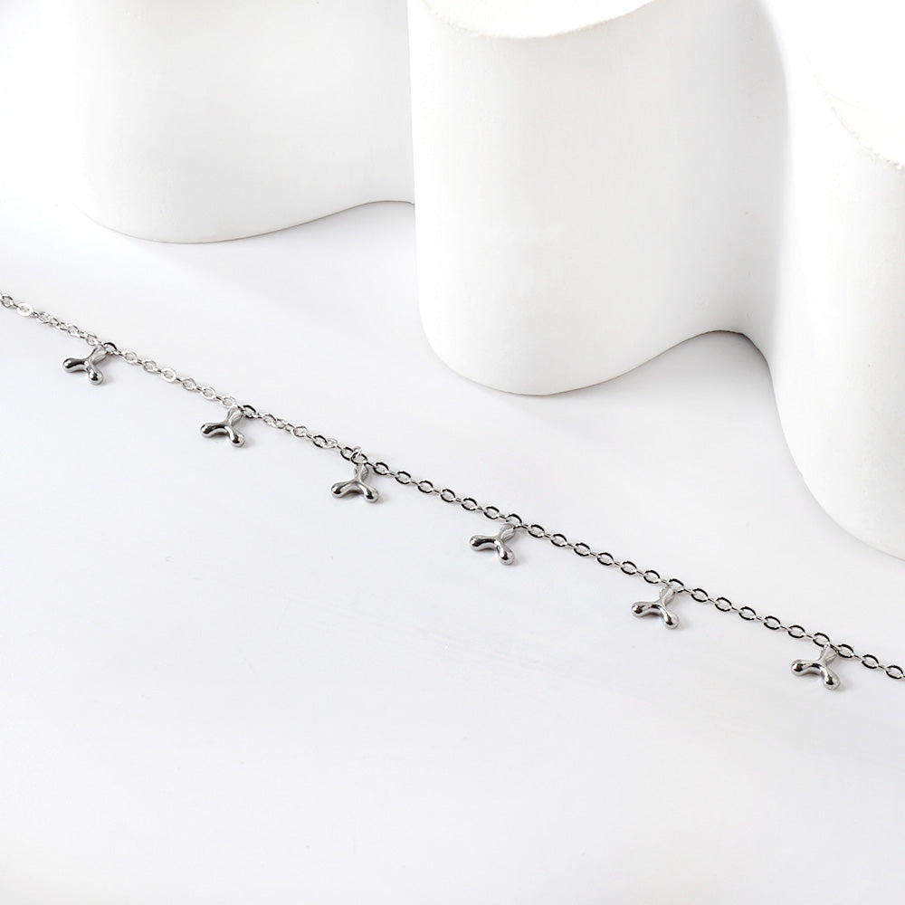 6 x Triple Fan Blade Accessory Anklet 20+5cm asonjewelry