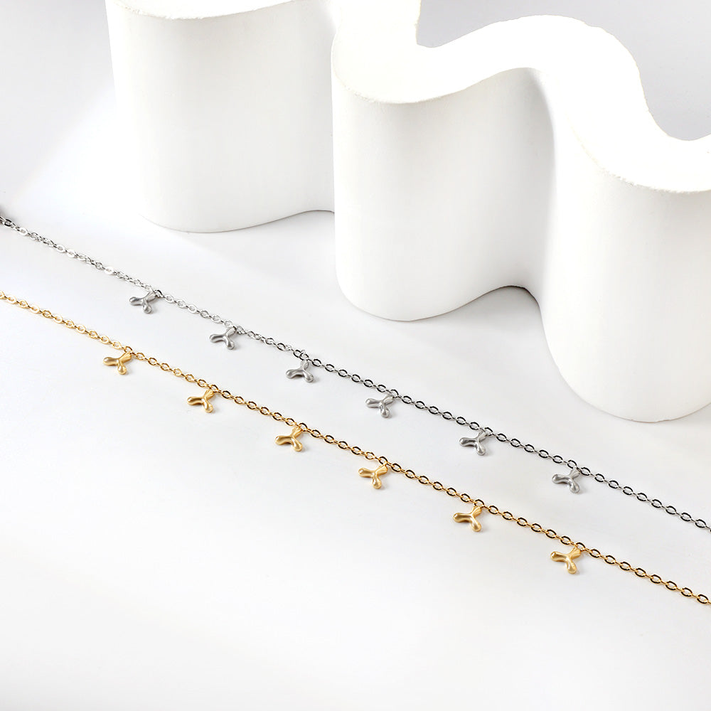 6 x Triple Fan Blade Accessory Anklet 20+5cm asonjewelry