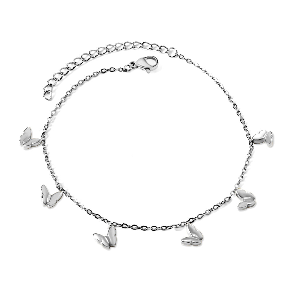 6 Butterfly Accessories Anklet 20+5cm asonjewelry