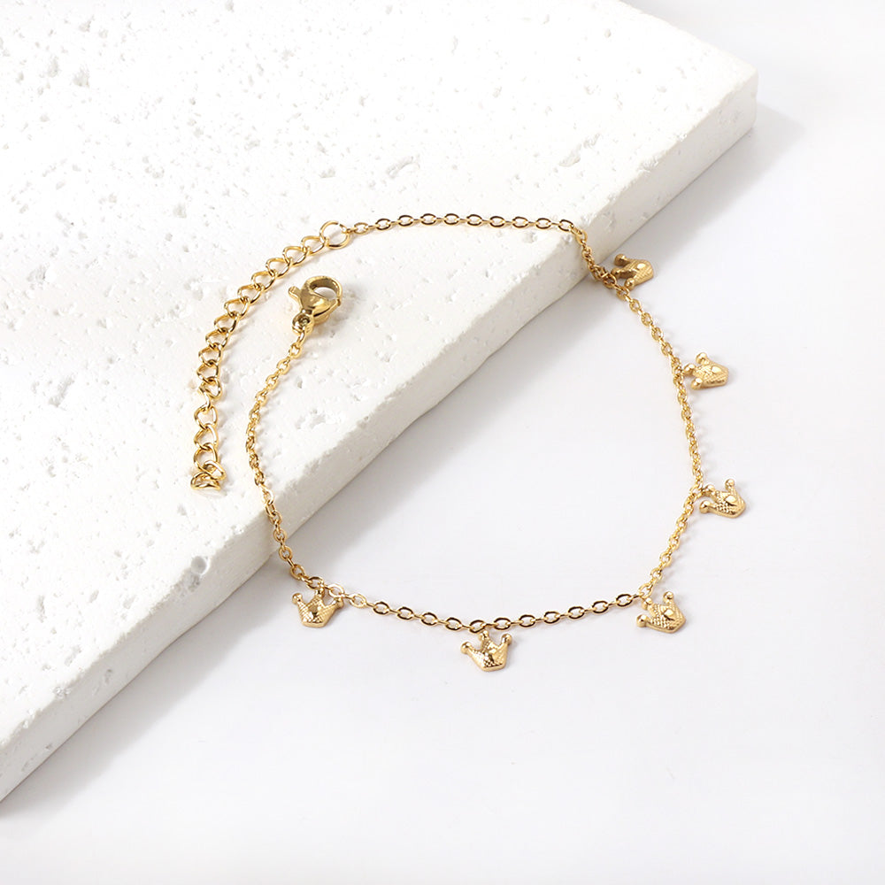 6 Small Crown Accessories Anklet 20+5cm asonjewelry