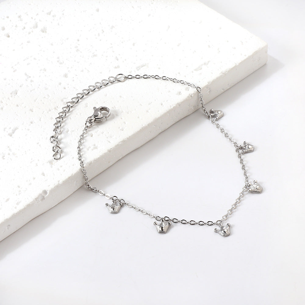 6 Small Crown Accessories Anklet 20+5cm asonjewelry