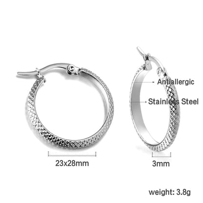 Round mesh earrings 3*23*28mm asonjewelry