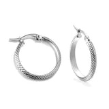 Boucles d'oreilles maille ronde 3*23*28mm