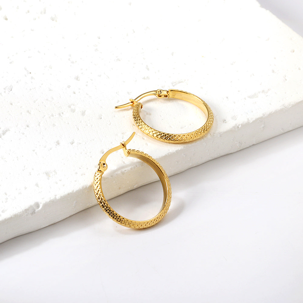 Round mesh earrings 3*23*28mm asonjewelry