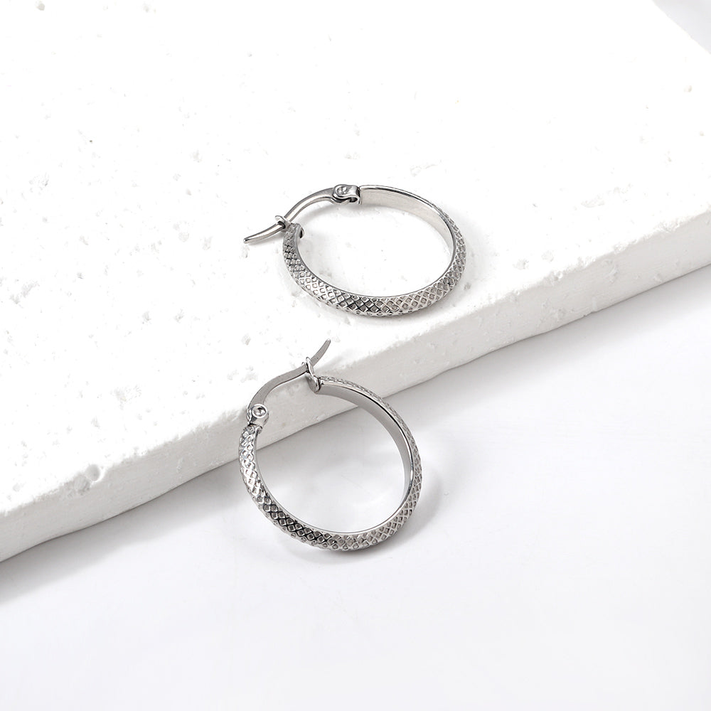 Round mesh earrings 3*23*28mm asonjewelry
