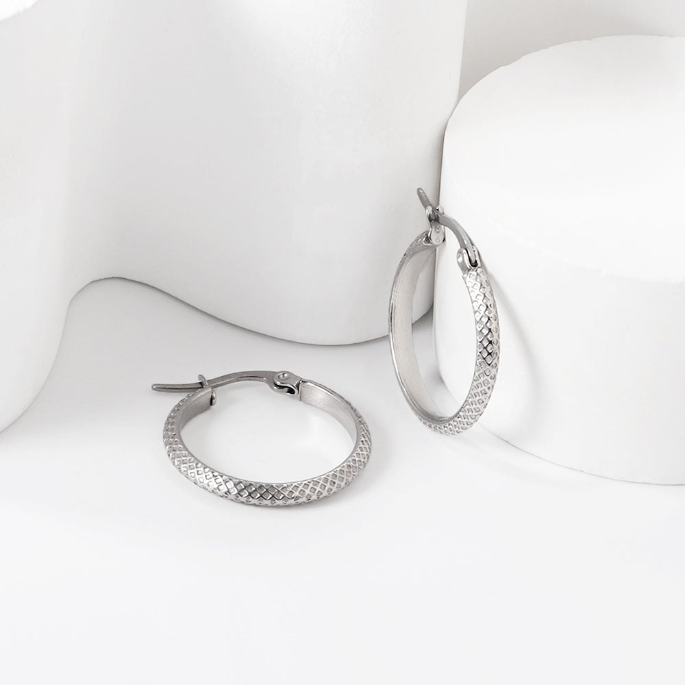 Round mesh earrings 3*23*28mm asonjewelry