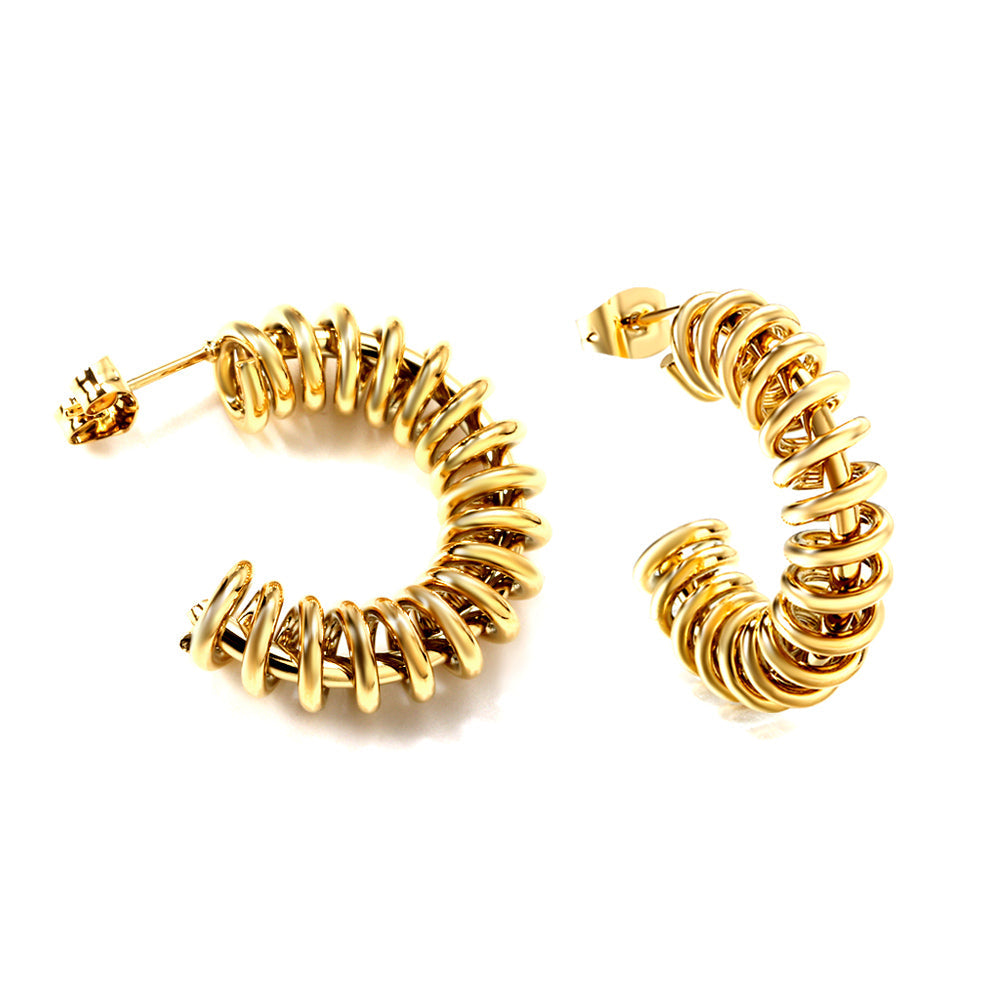 Semi-circular spring ear buckle 7*27mm asonjewelry