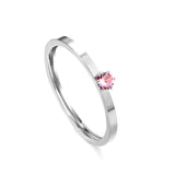 Simple plain ring with multi-color zirconia